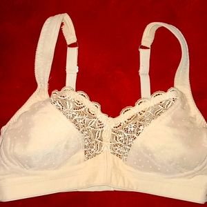 Anita Swiss Dot Lace Wireless Bra 34B EUC Rosa Faia Swegmark Sweden